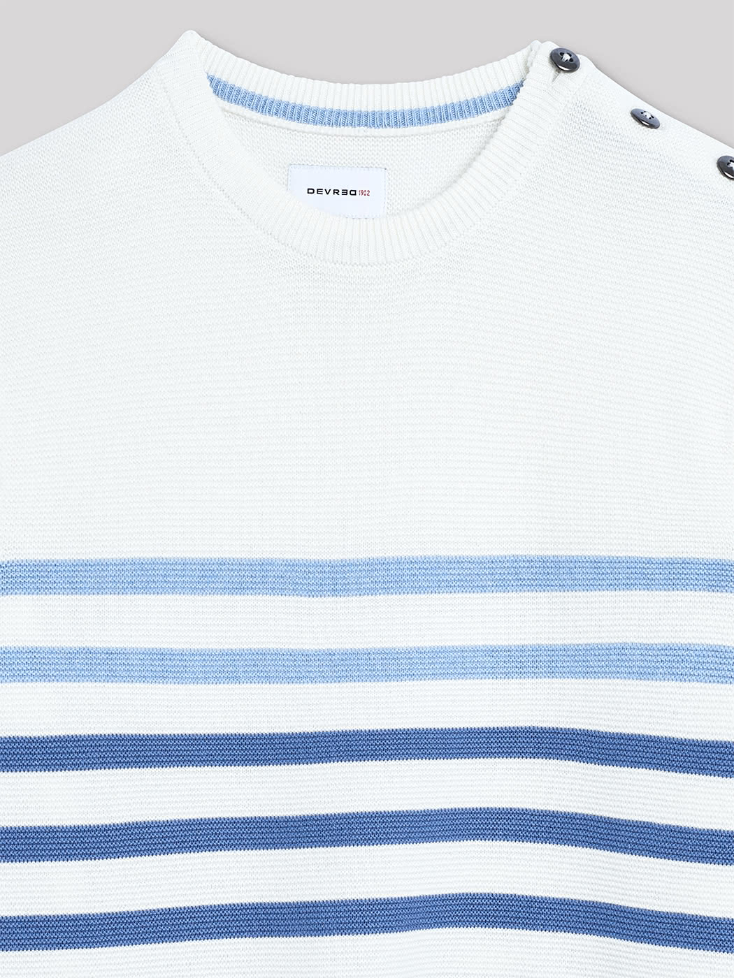 Pull col rond en coton - DEVRED 1902