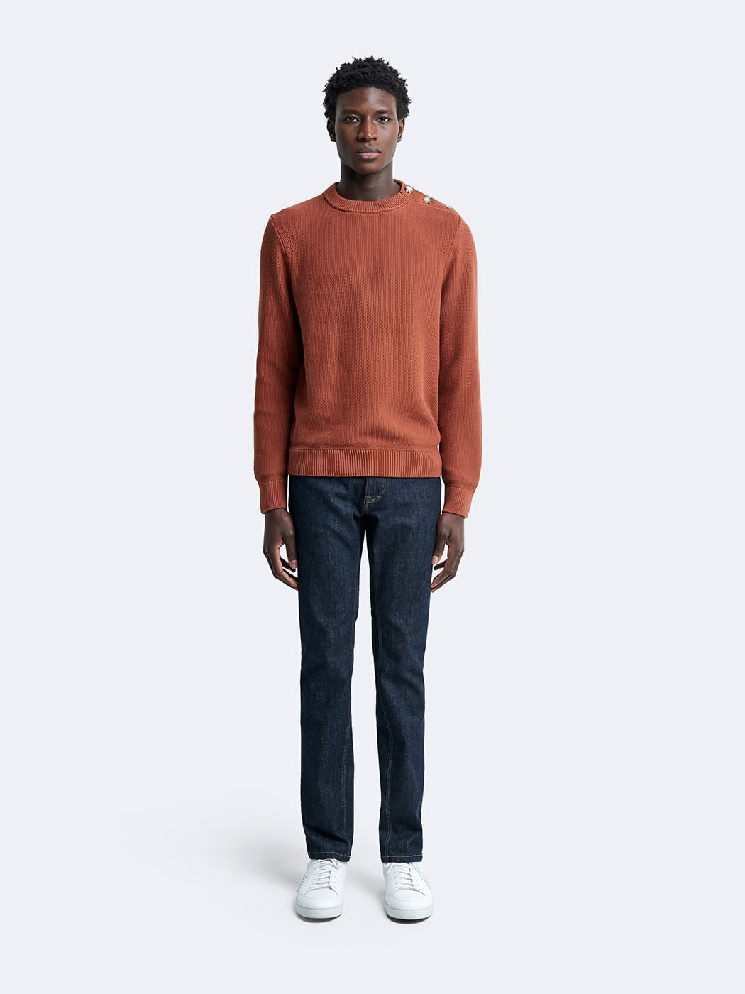 Pull col rond en coton - DEVRED 1902