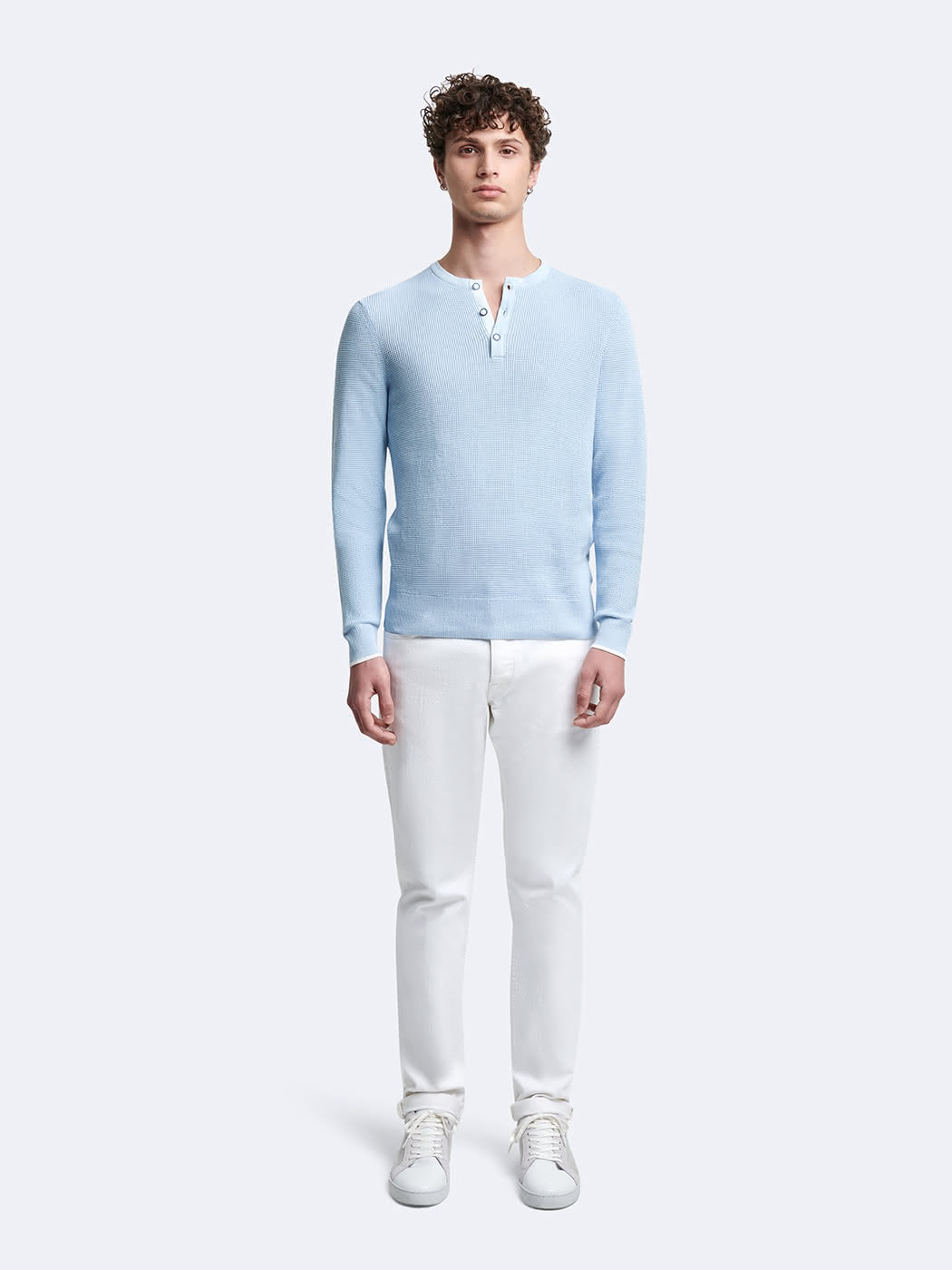Pull col tunisien en coton - DEVRED 1902
