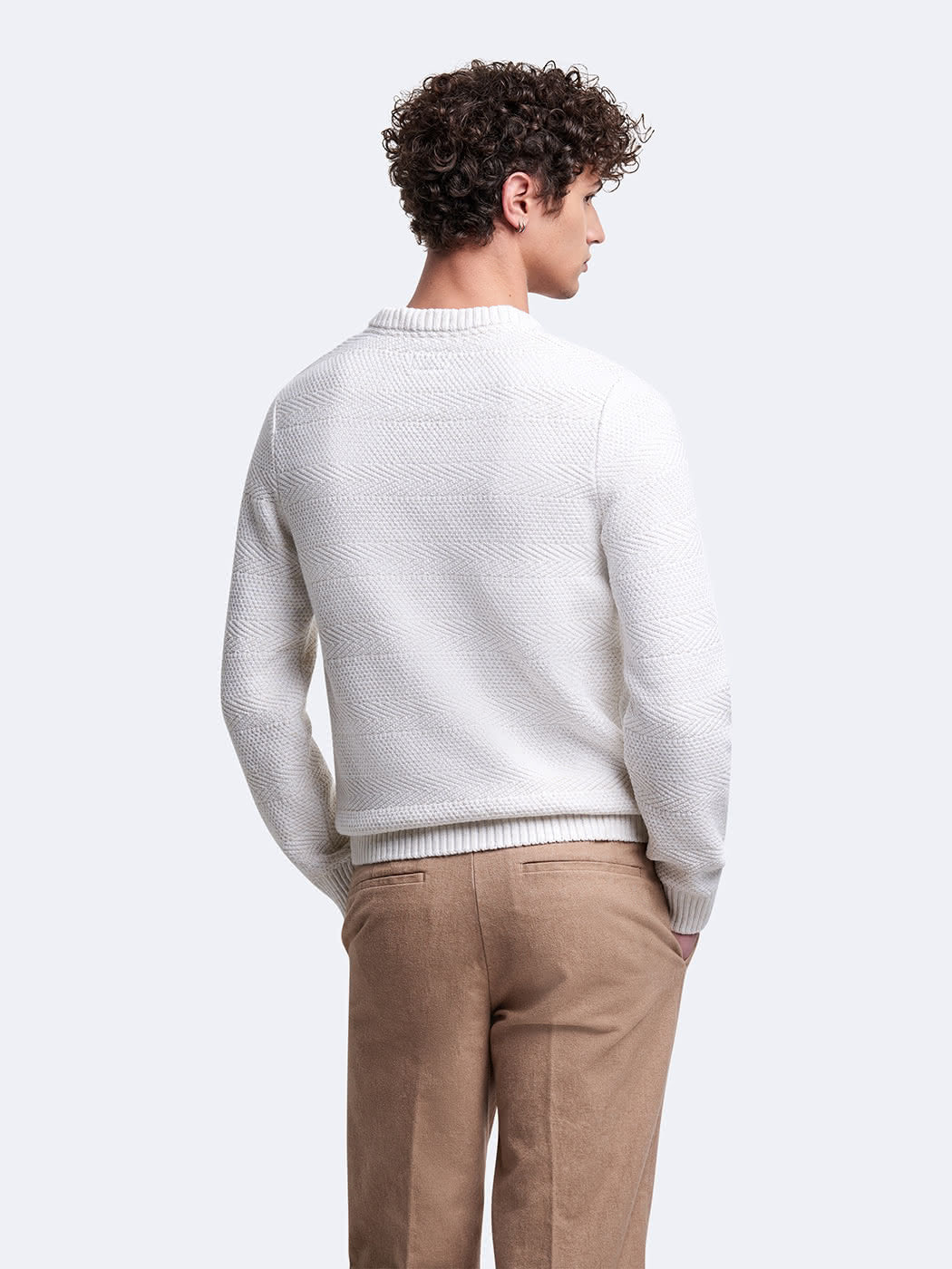 Pull col rond en coton mélangé - DEVRED 1902