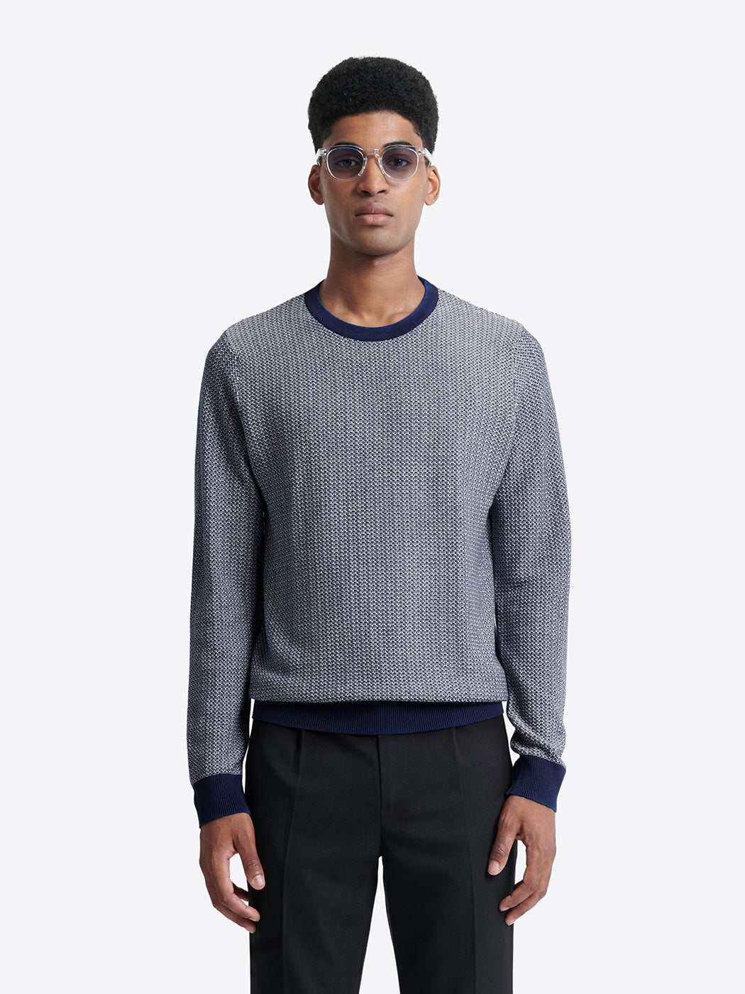 Pull col rond en coton viscose - DEVRED 1902