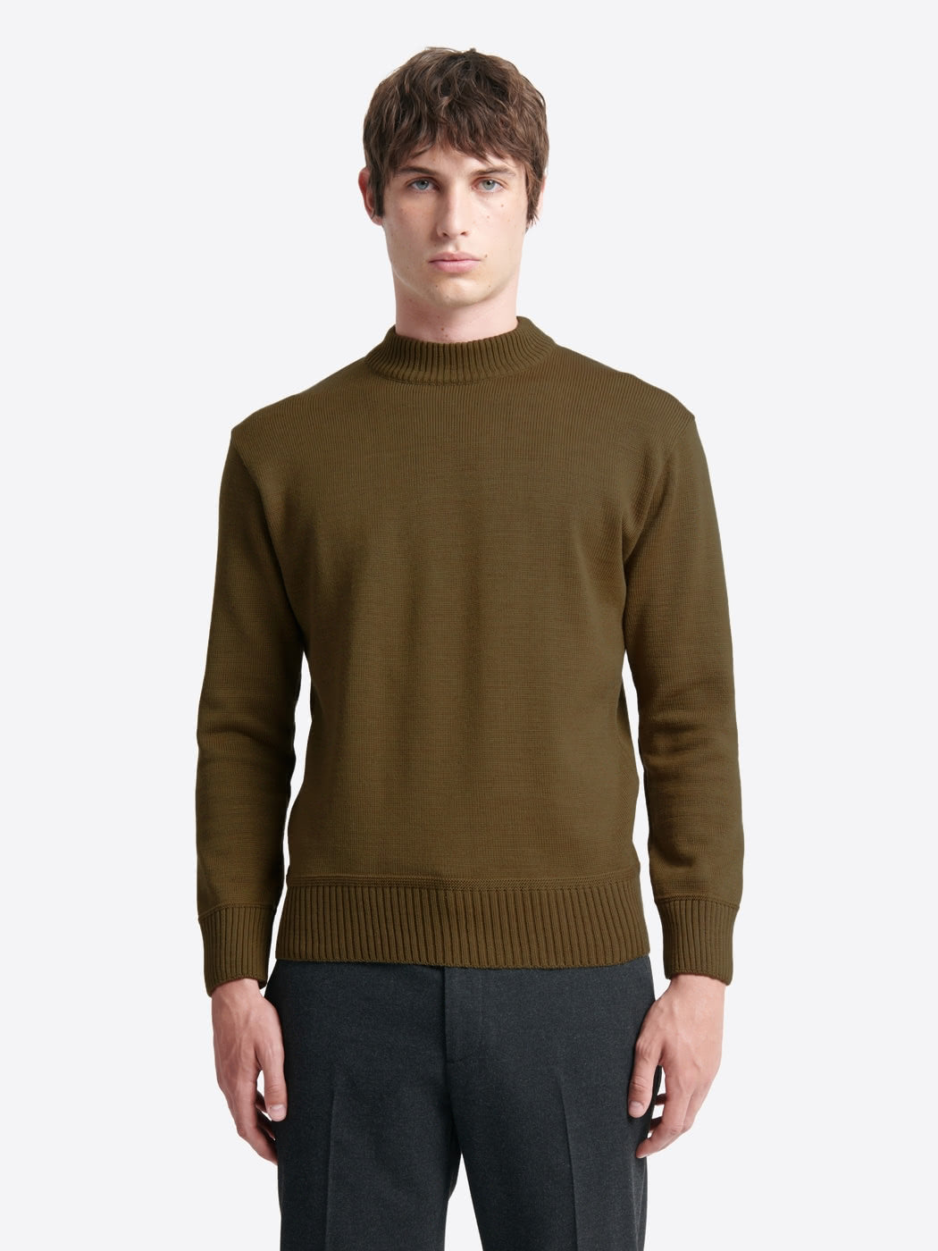 Pull col rond montant en laine mérinos - DEVRED 1902