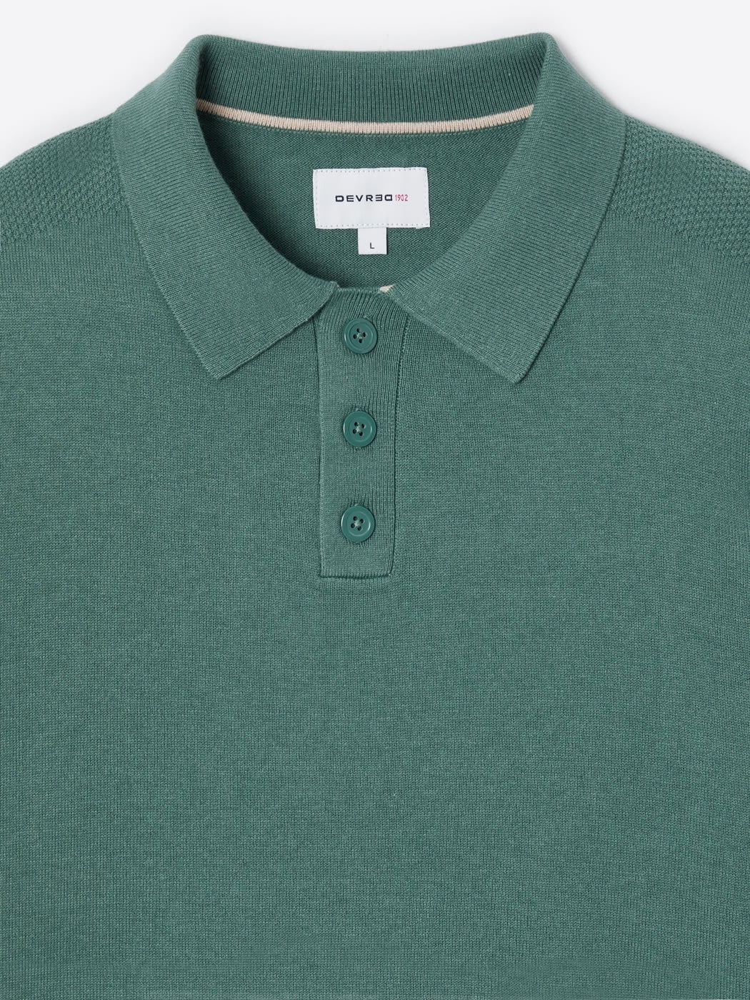Polo boutonné en maille coton-cachemire - DEVRED 1902