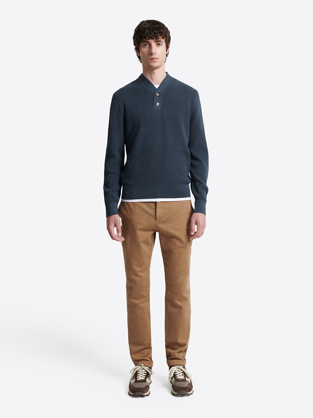 Pull col boutonné en coton - DEVRED 1902