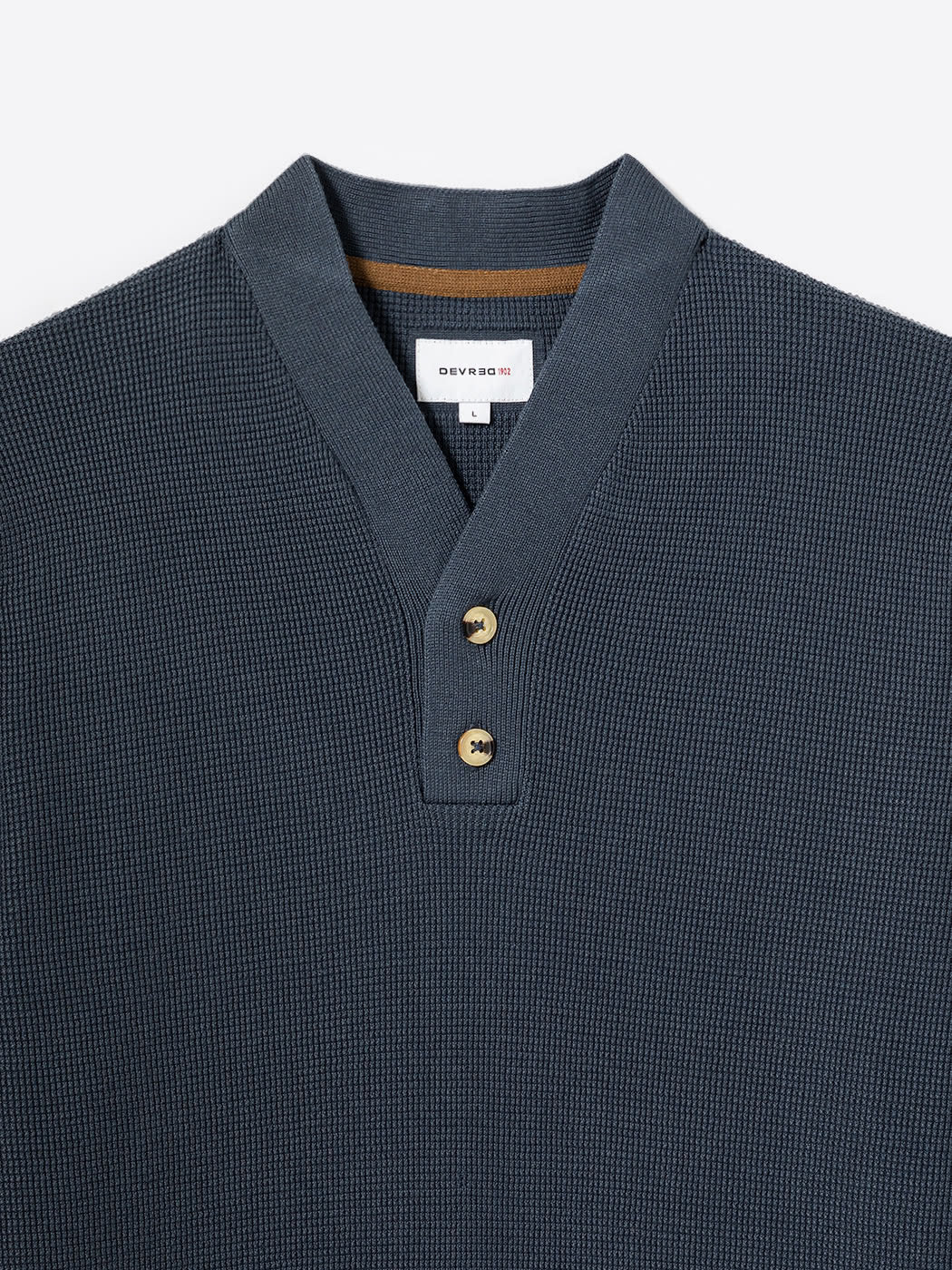 Pull col boutonné en coton - DEVRED 1902