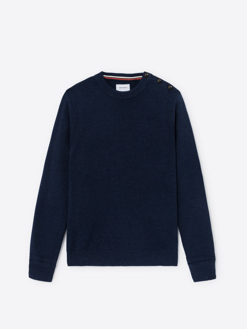Pull épaule boutonnée en coton bio - DEVRED 1902