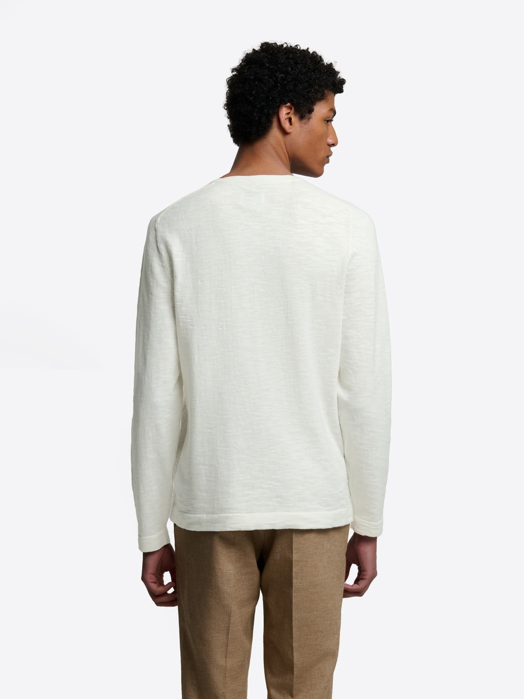 Pull col tunisien en coton flammé - DEVRED 1902