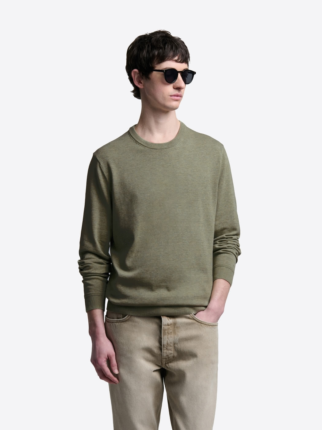 Pull col rond en coton bio - DEVRED 1902