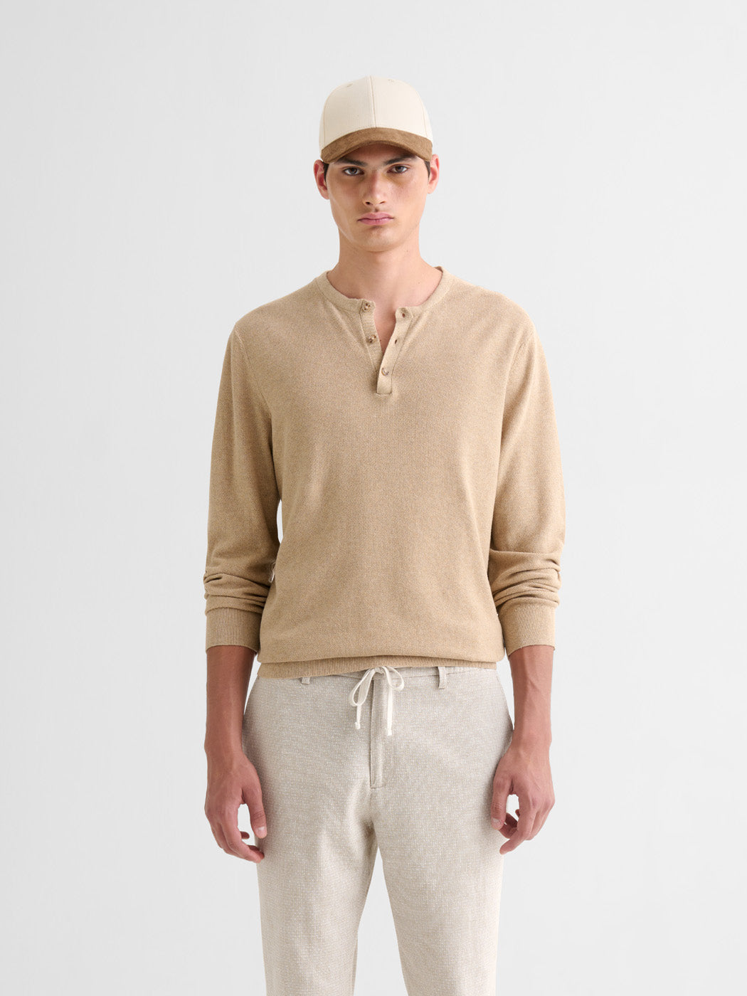 Pull boutonné en coton biologique - DEVRED 1902