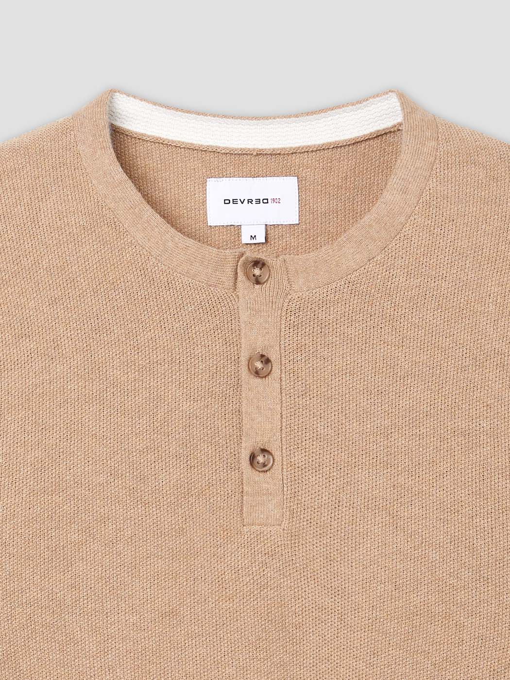 Pull boutonné en coton biologique - DEVRED 1902