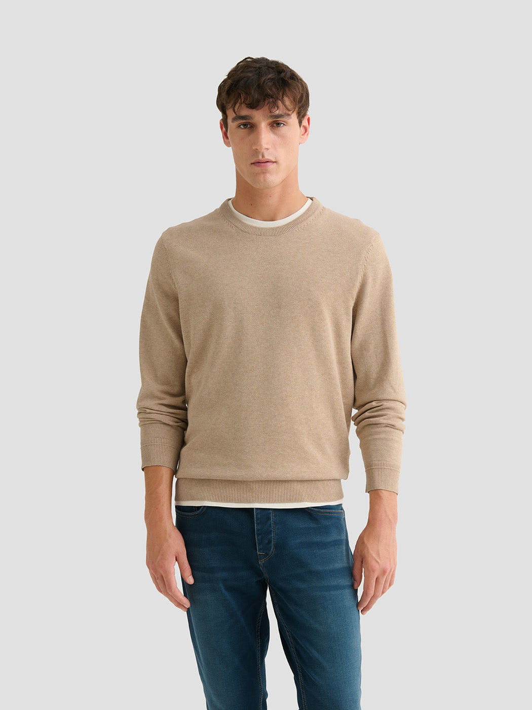 Pull col rond en coton biologique - DEVRED 1902