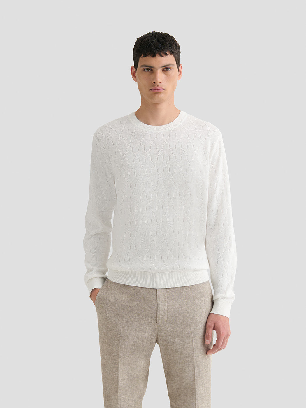 Pull col rond en coton - DEVRED 1902