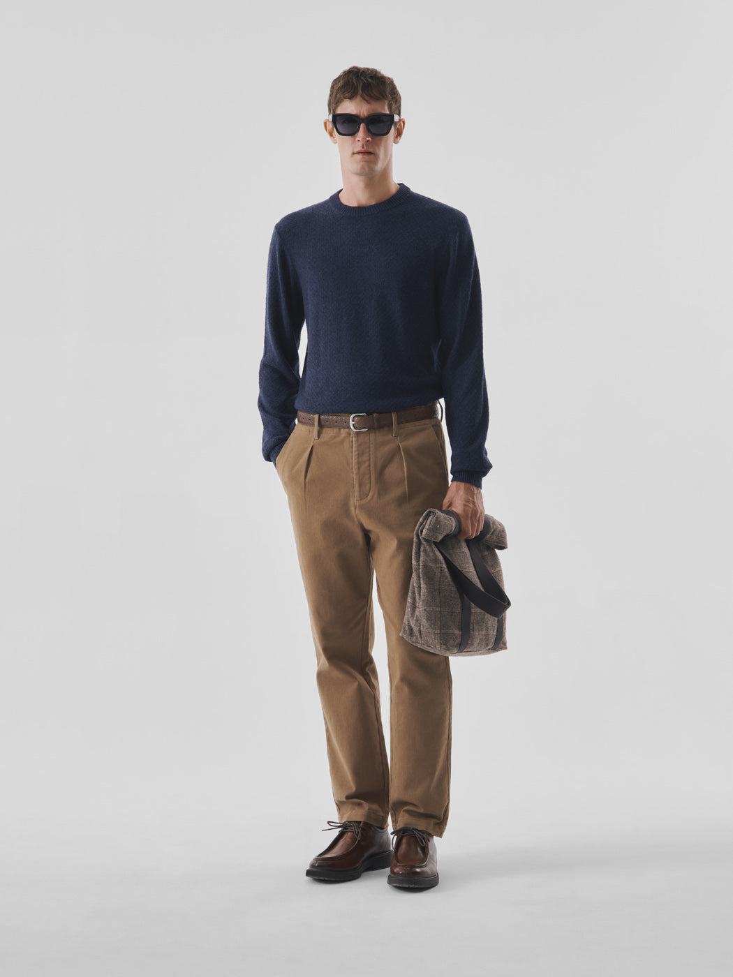 Pull col rond effet damier - DEVRED 1902