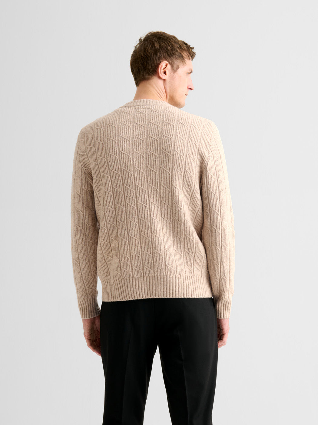 Pull col rond maille torsadée - DEVRED 1902