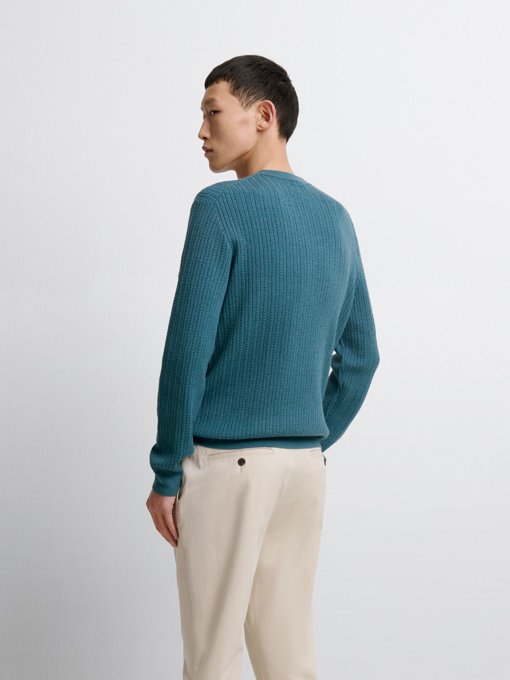 Pull col rond en maille torsadée - DEVRED 1902