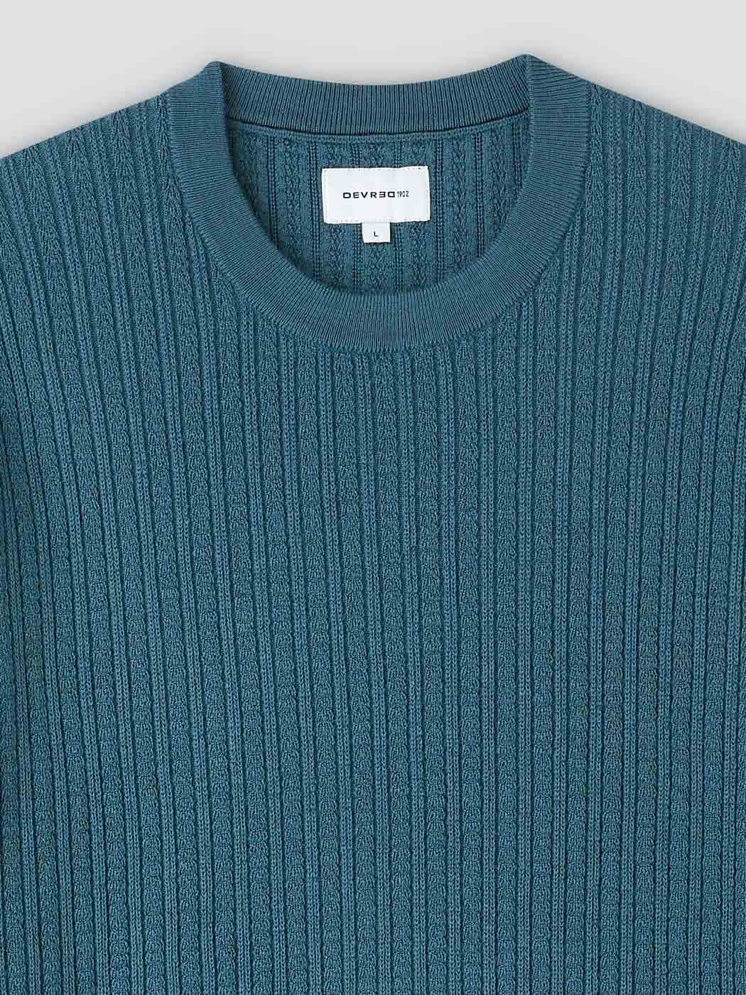 Pull col rond en maille torsadée - DEVRED 1902