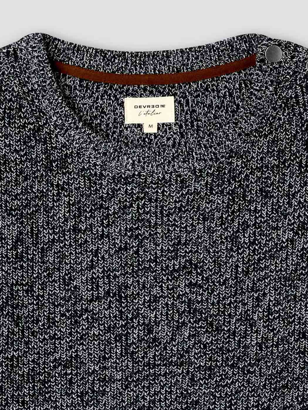 Pull col rond en coton bio - L'atelier - DEVRED 1902