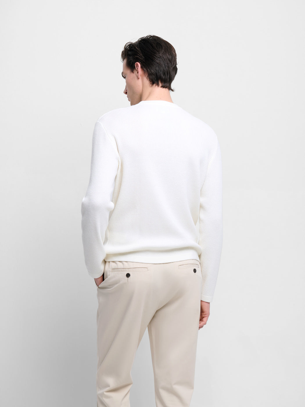 Pull col rond en maille torsadée - DEVRED 1902