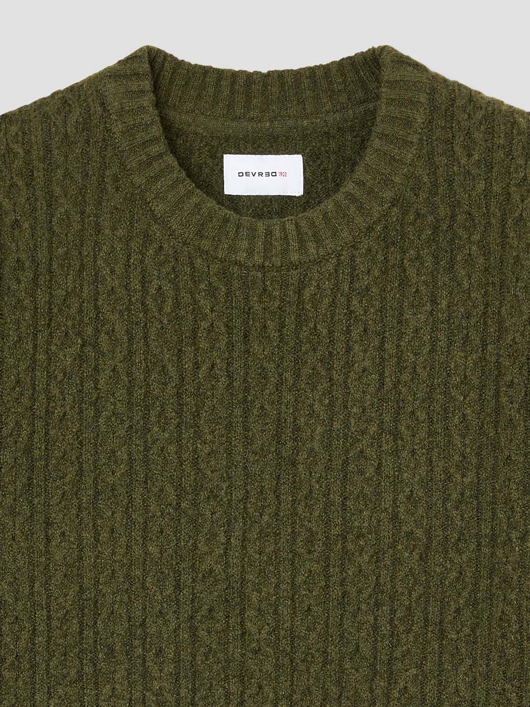 Pull col rond en maille torsadée - DEVRED 1902