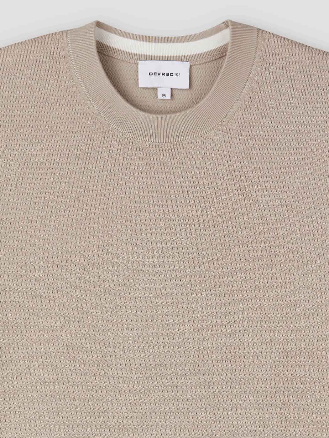 Pull col rond tricotage fantaisie - DEVRED 1902