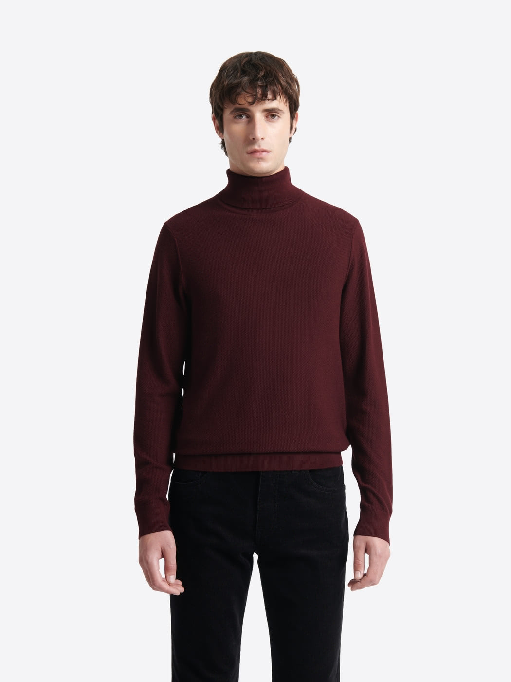 Pull col roulé en jacquard - DEVRED 1902