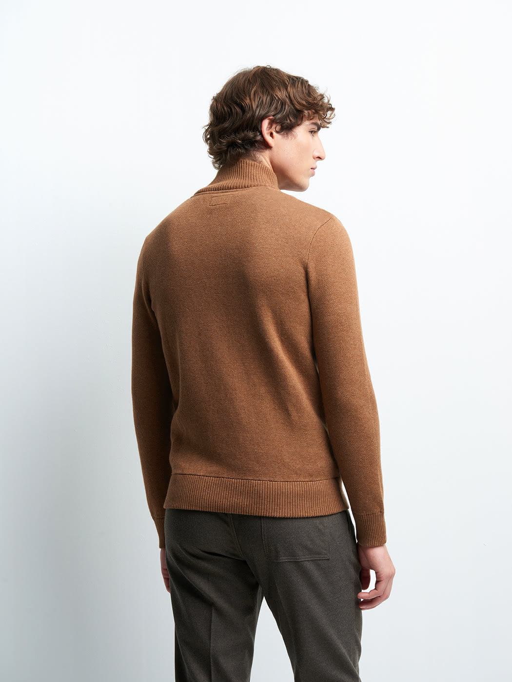 Pull col montant zippé coton cachemire - DEVRED 1902