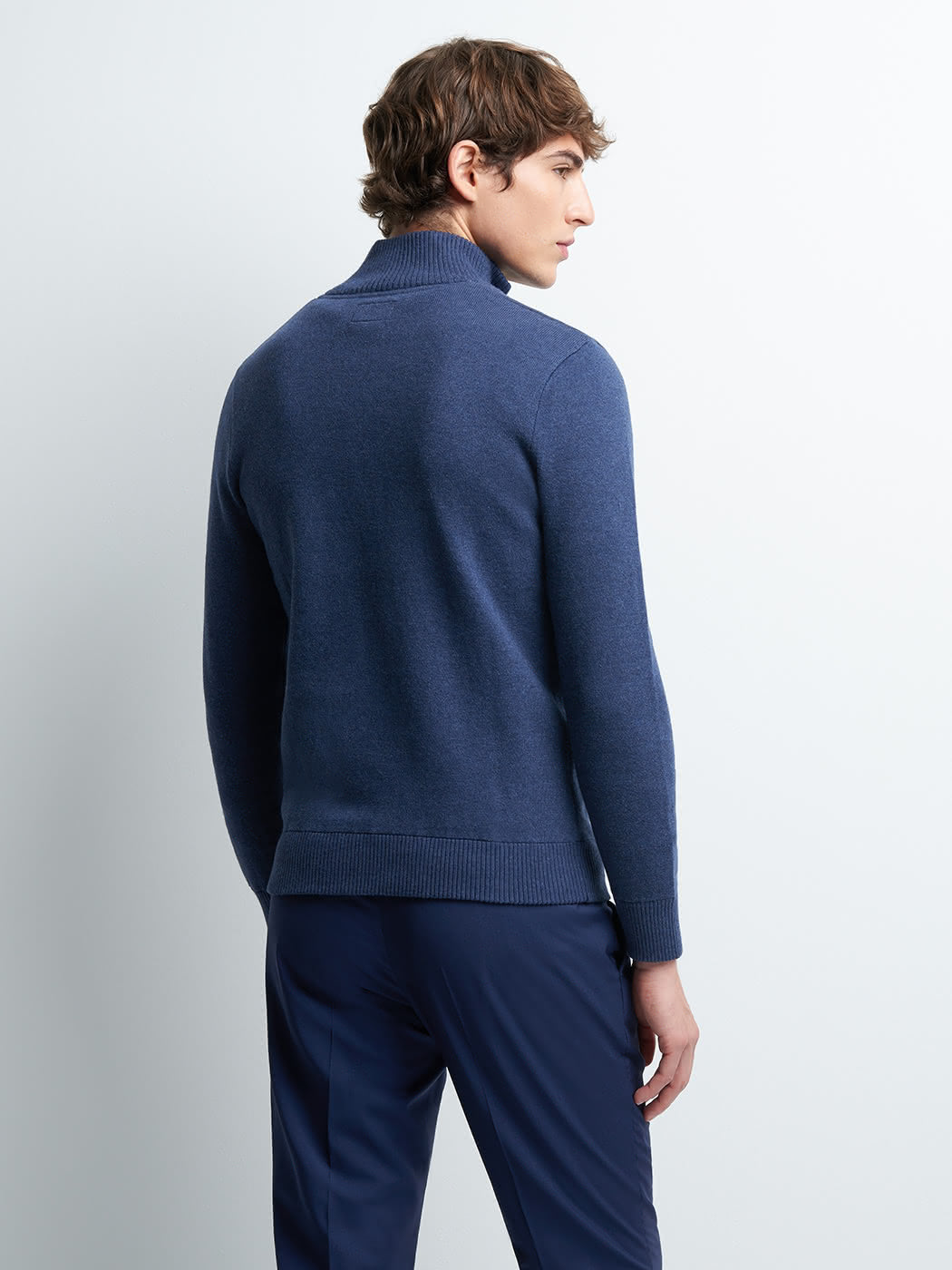 Pull col montant zippé coton cachemire - DEVRED 1902