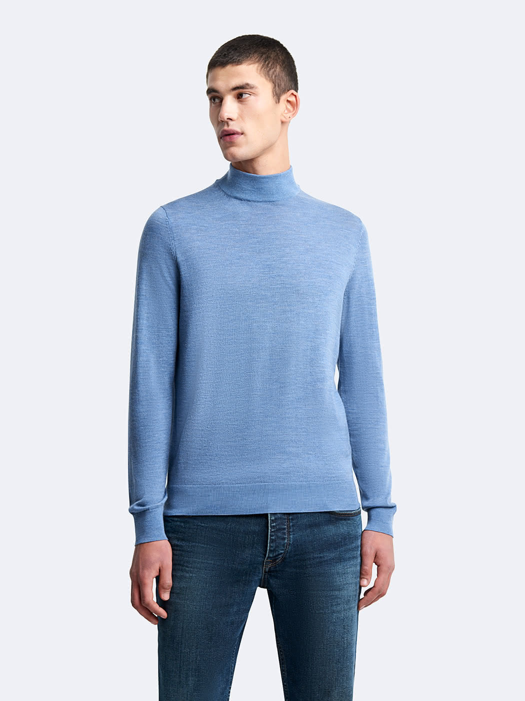 Pull col cheminée en laine mérinos - DEVRED 1902
