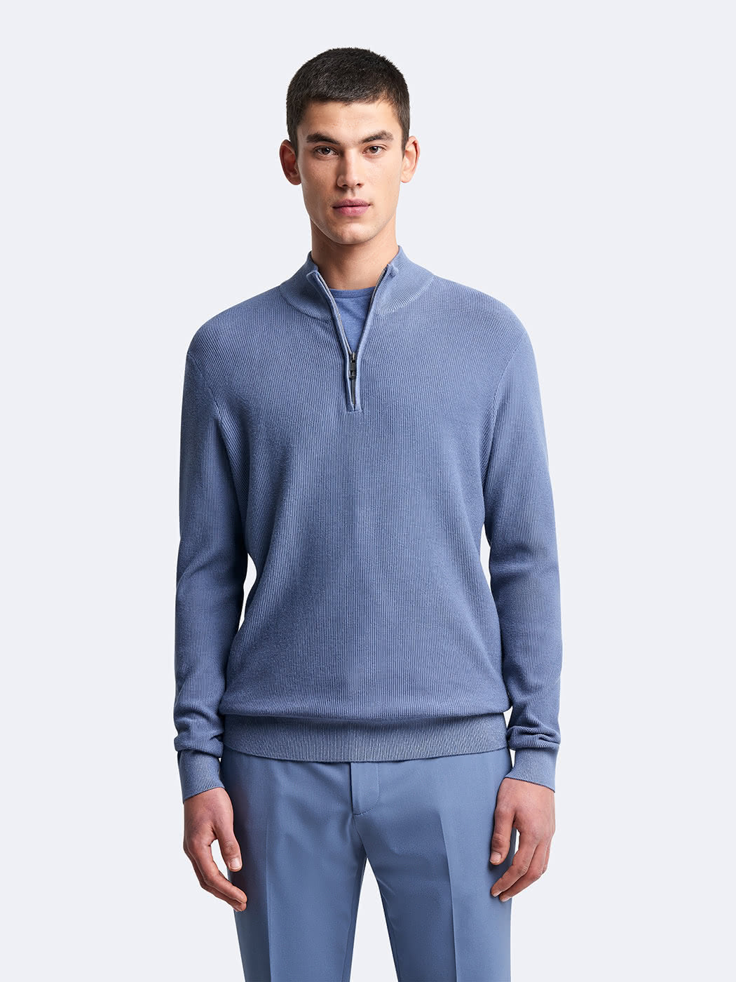 Pull col cheminée zippé en viscose bio - DEVRED 1902
