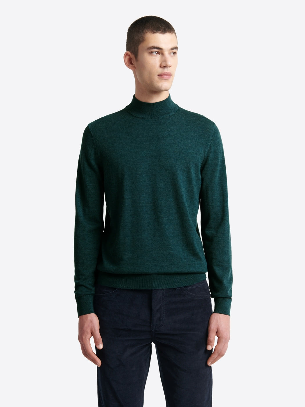 Pull à col cheminée 100% laine mérinos - DEVRED 1902