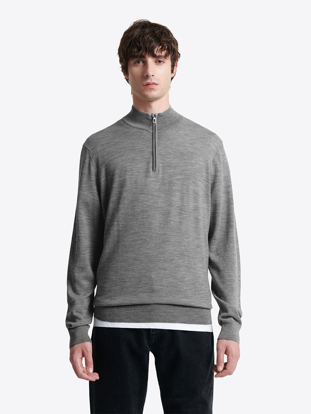 Pull col cheminée zip 100% laine mérinos - DEVRED 1902