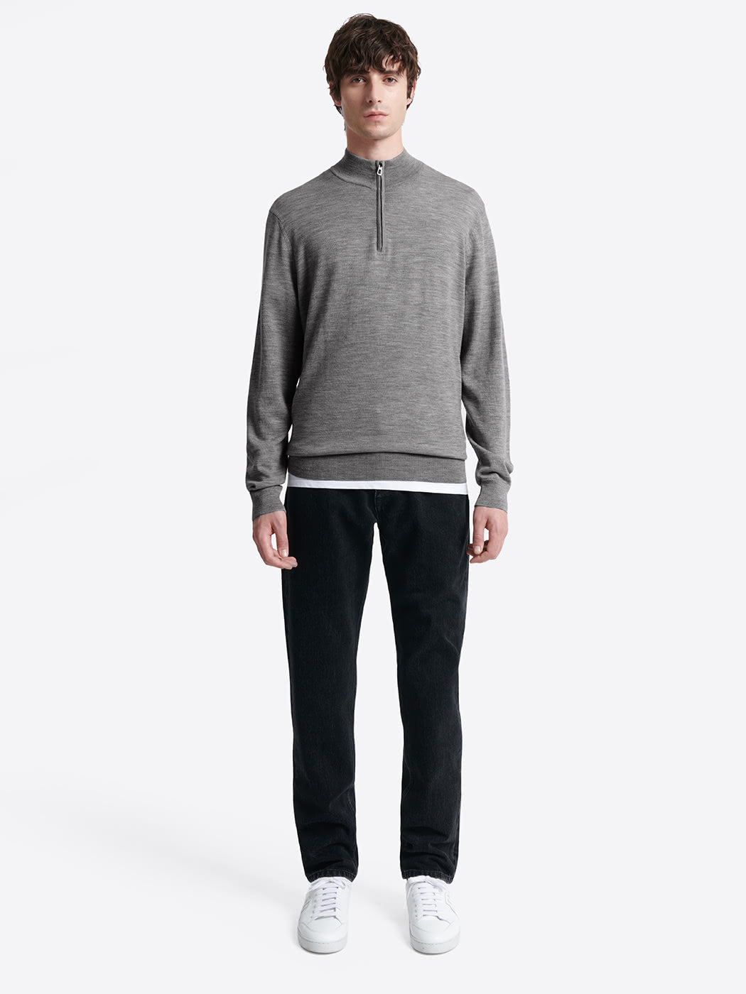 Pull col cheminée zip 100% laine mérinos - DEVRED 1902