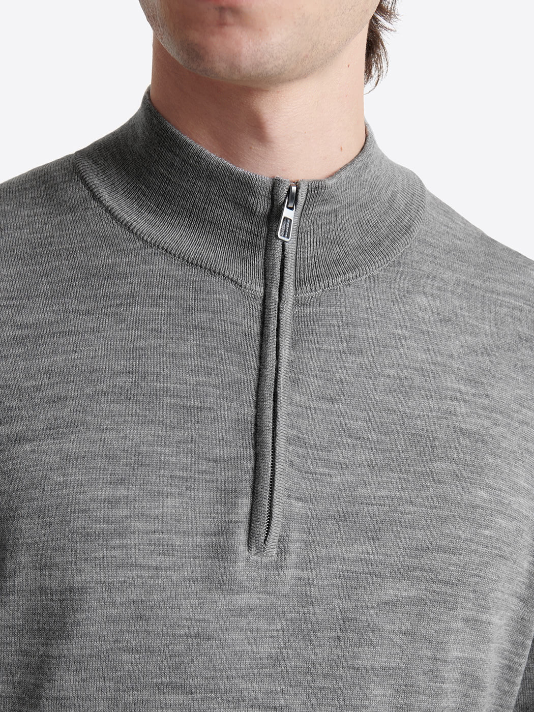 Pull col cheminée zip 100% laine mérinos - DEVRED 1902