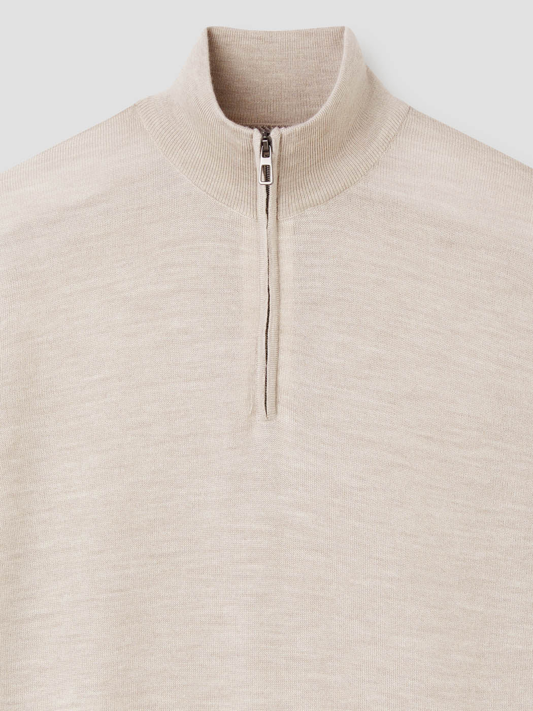 Pull col cheminée zippé en laine Mérinos - DEVRED 1902