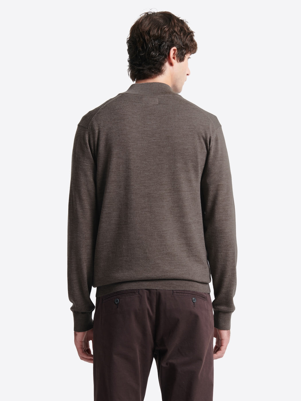 Pull col cheminée zip 100% laine mérinos - DEVRED 1902