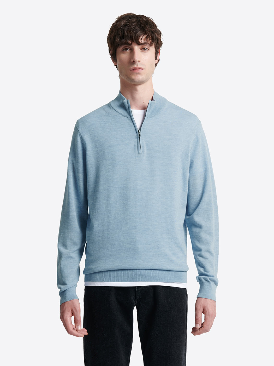 Pull col cheminée zip 100% laine mérinos - DEVRED 1902