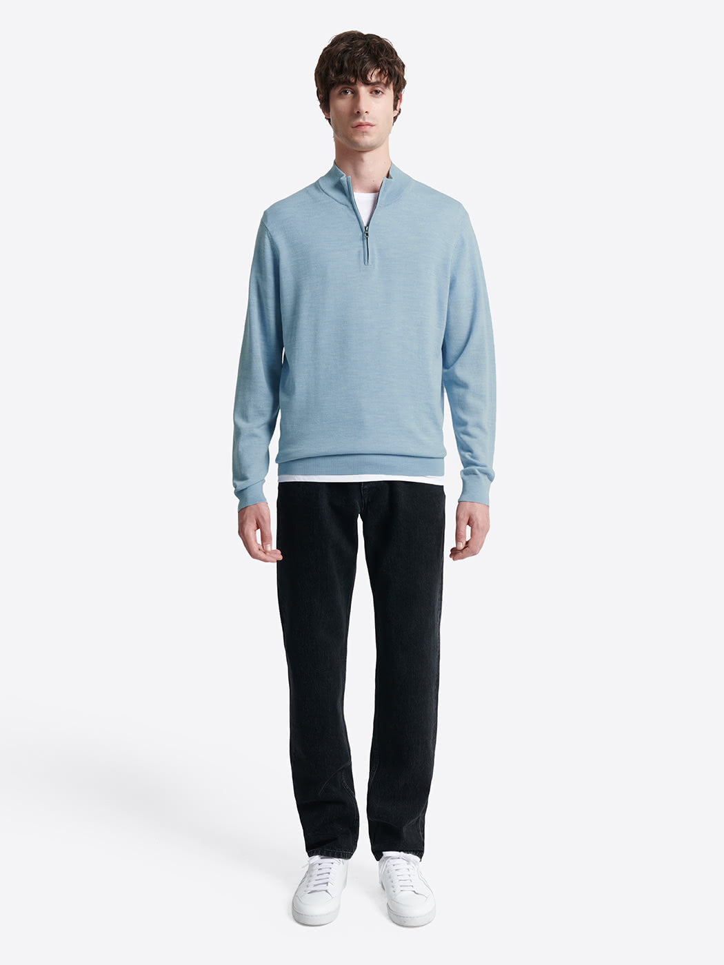 Pull col cheminée zip 100% laine mérinos - DEVRED 1902