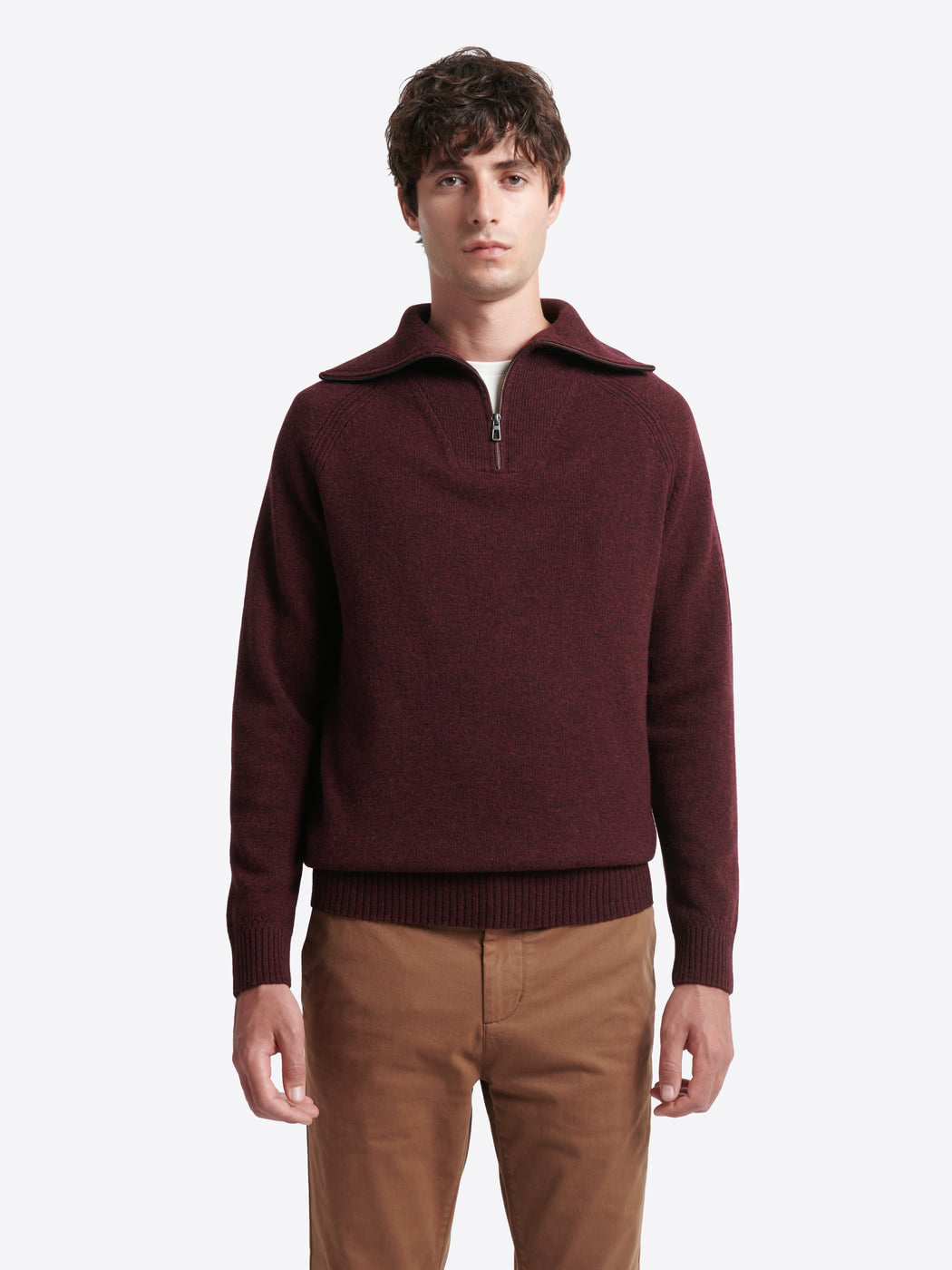Pull col cheminée en laine lambswool - DEVRED 1902