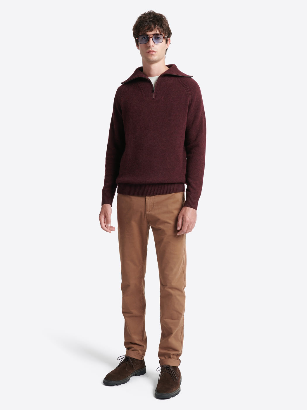 Pull col cheminée en laine lambswool - DEVRED 1902
