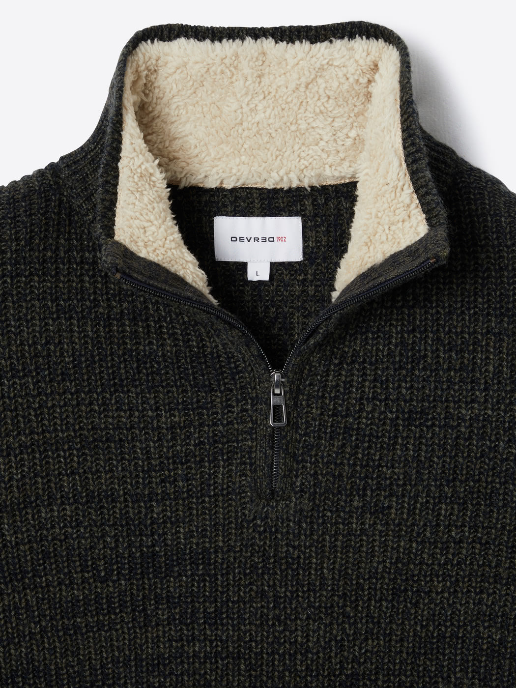 Pull à col cheminée en laine d''agneau - DEVRED 1902