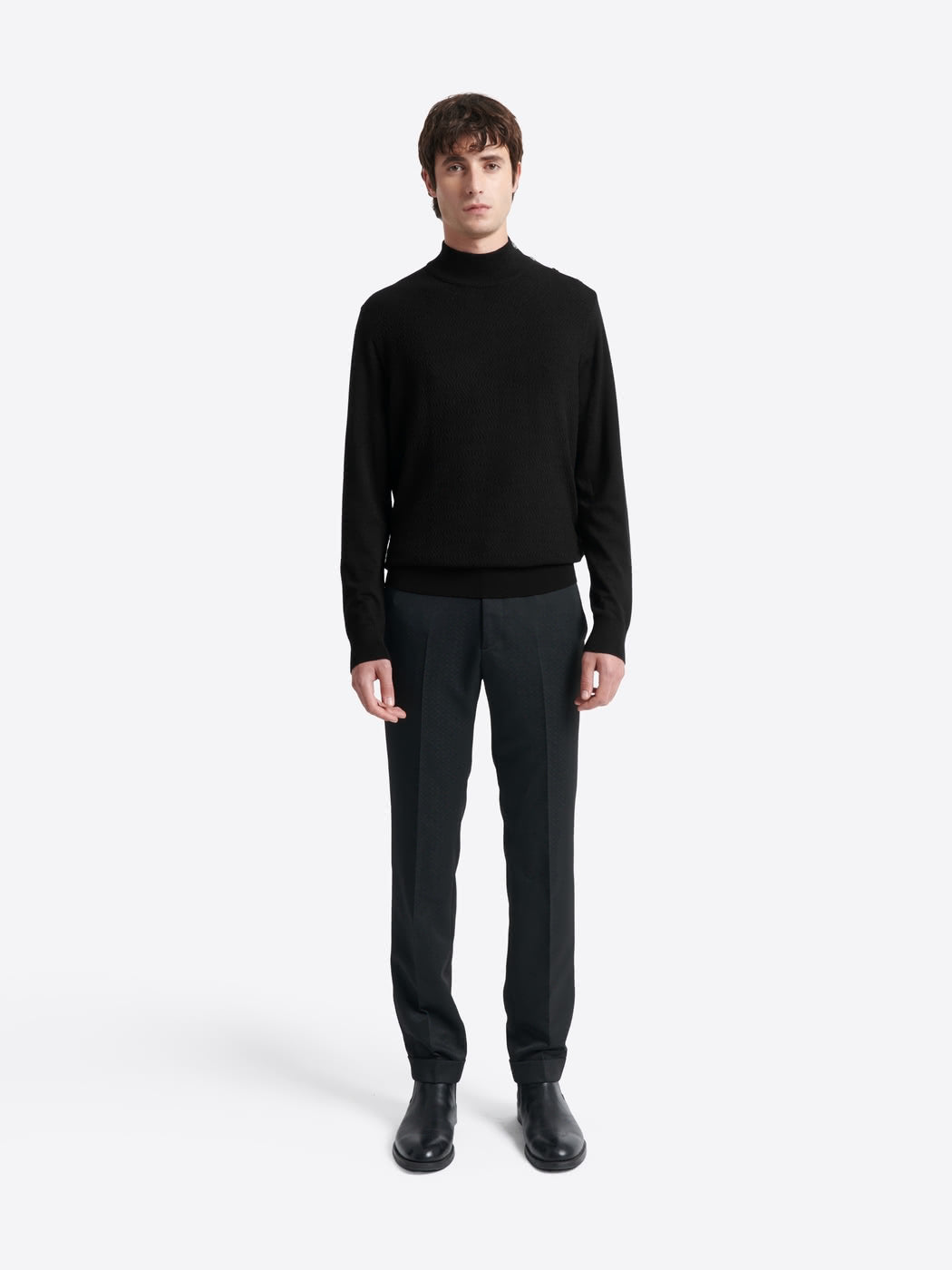 Pull col cheminée épaule boutonnée - DEVRED 1902