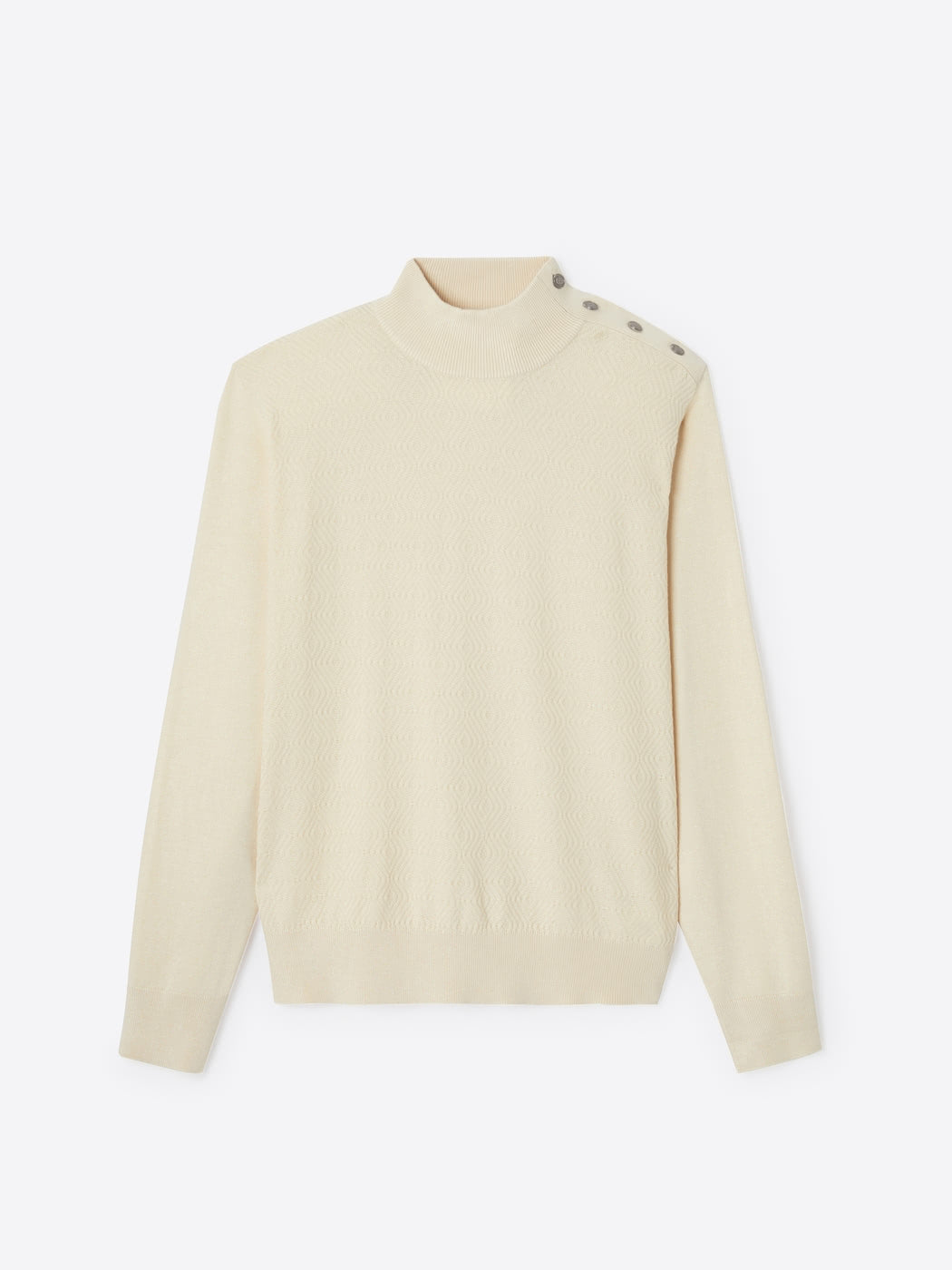 Pull col cheminée épaule boutonnée - DEVRED 1902