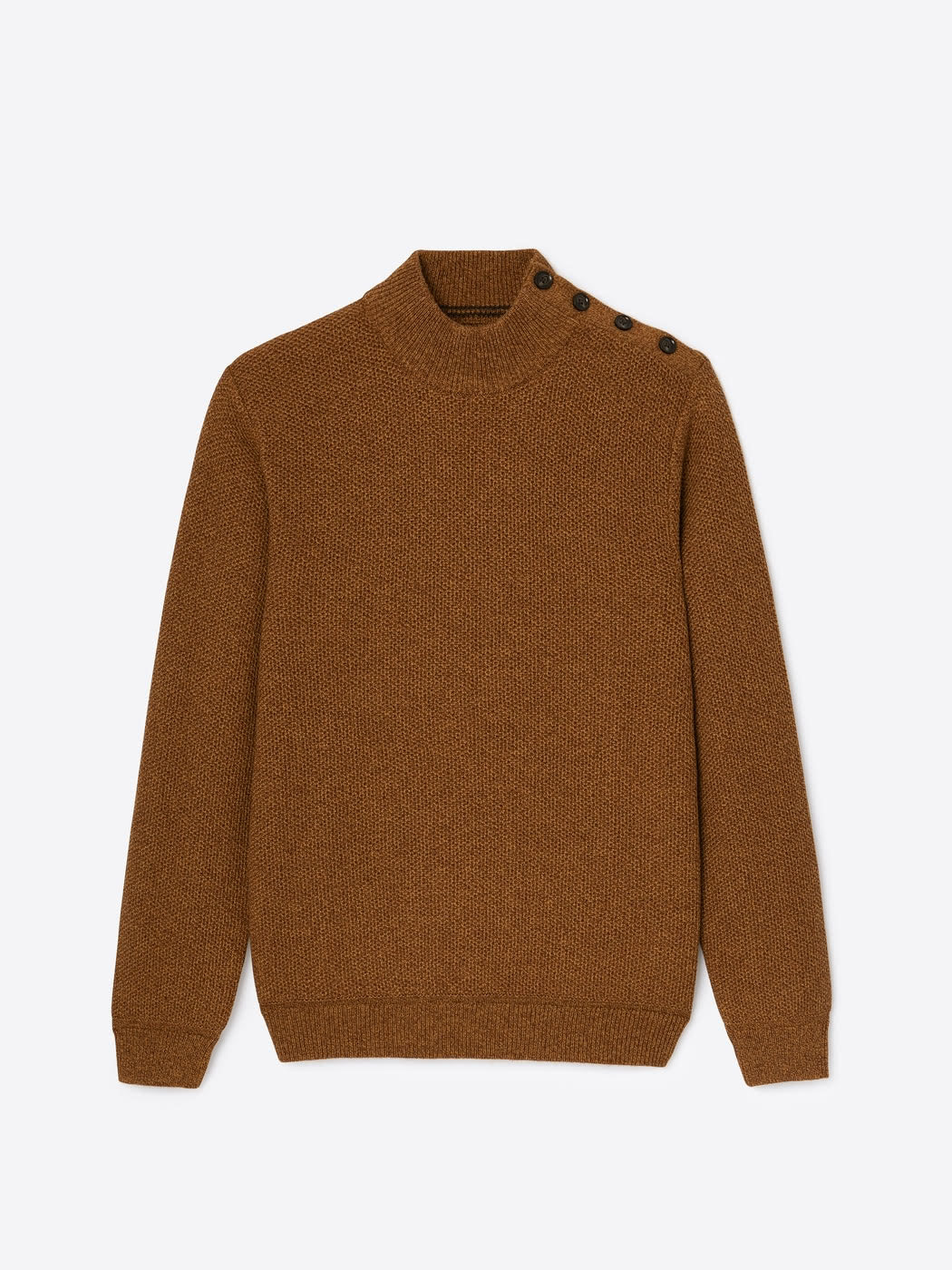 Pull col cheminée chiné épaule boutonnée - DEVRED 1902
