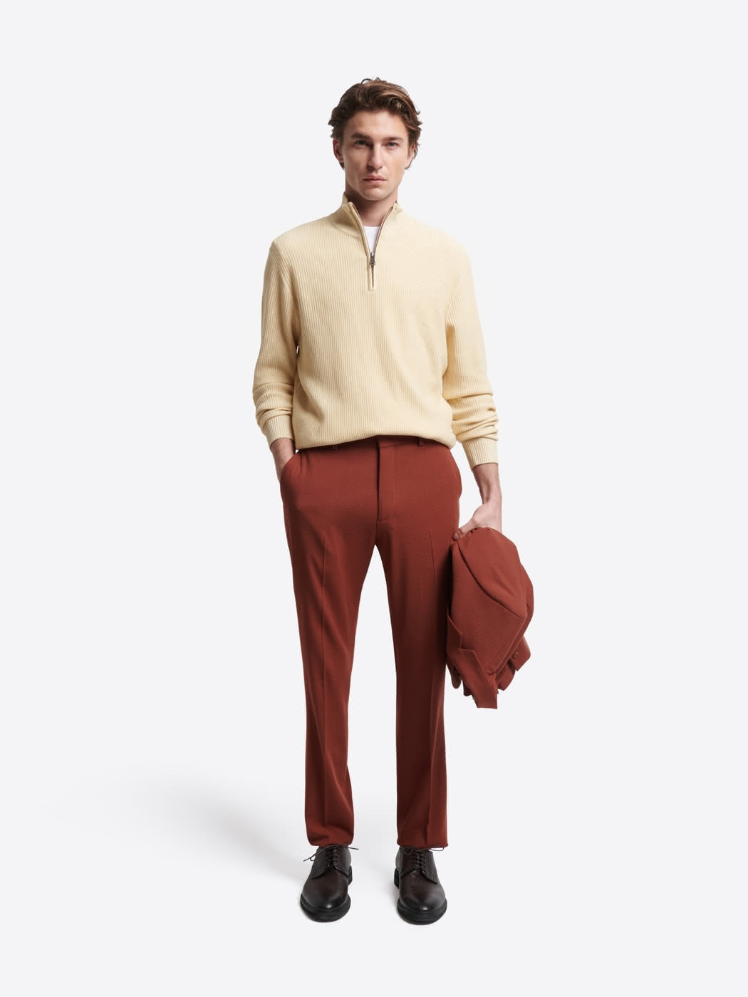 Pull col cheminée zip viscose certifiée - DEVRED 1902