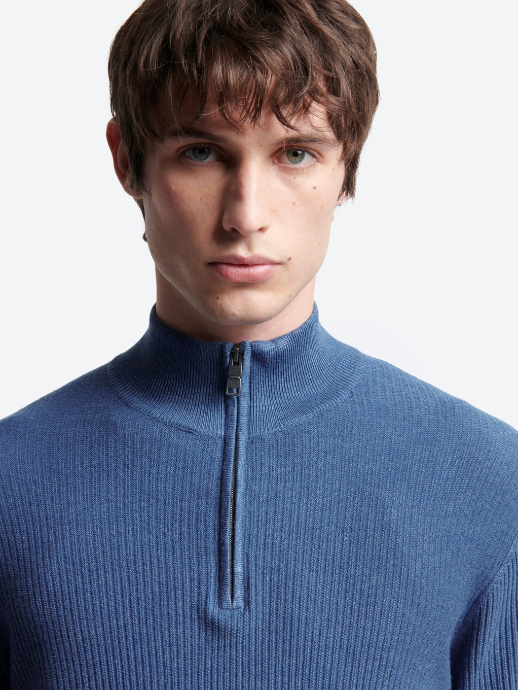 Pull col cheminée zip viscose certifiée - DEVRED 1902