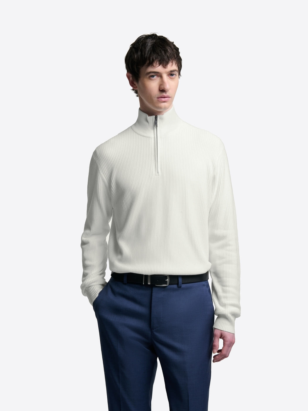 Pull col cheminée zip viscose certifiée - DEVRED 1902