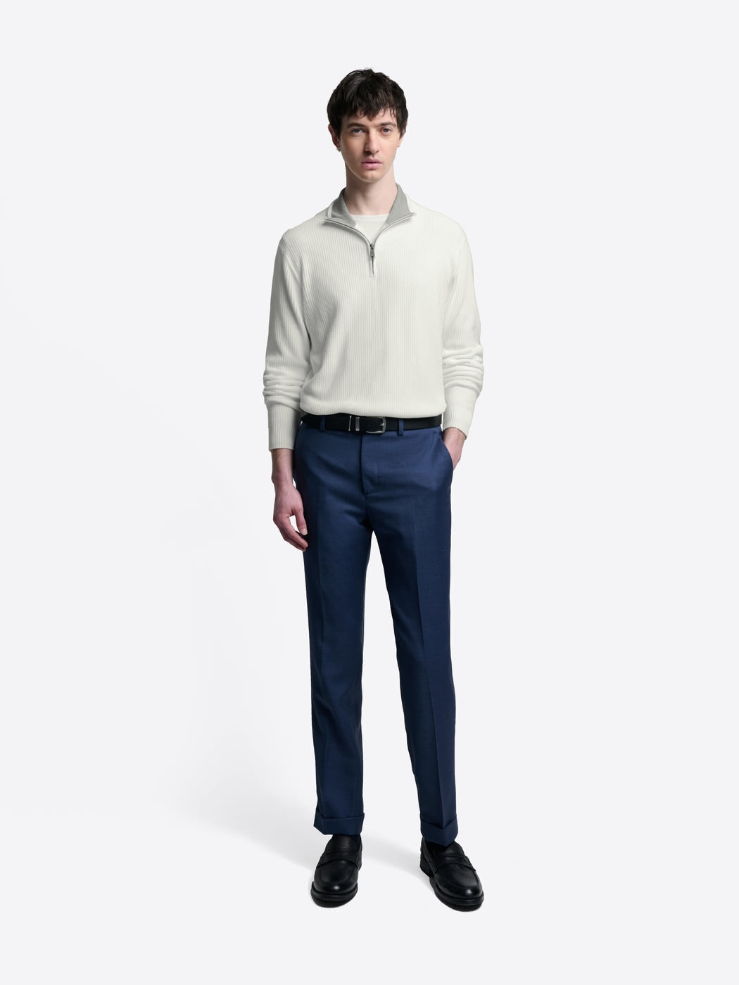 Pull col cheminée zip viscose certifiée - DEVRED 1902