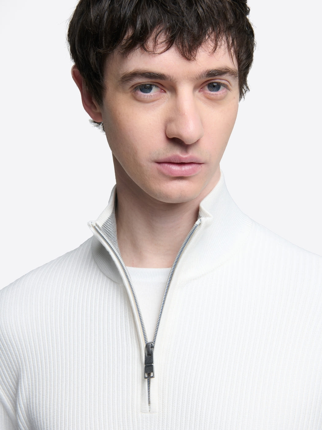 Pull col cheminée zip viscose certifiée - DEVRED 1902