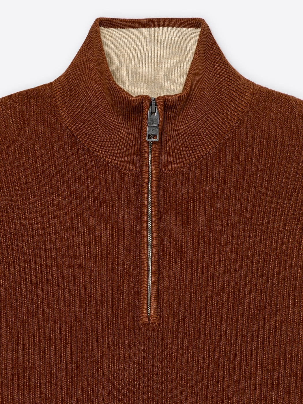 Pull col cheminée zip viscose certifiée - DEVRED 1902