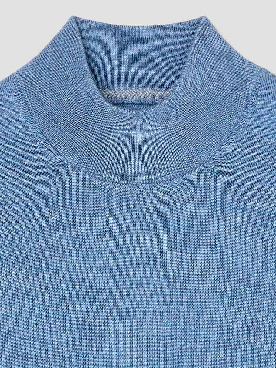 Pull col cheminée en laine Mérinos - DEVRED 1902